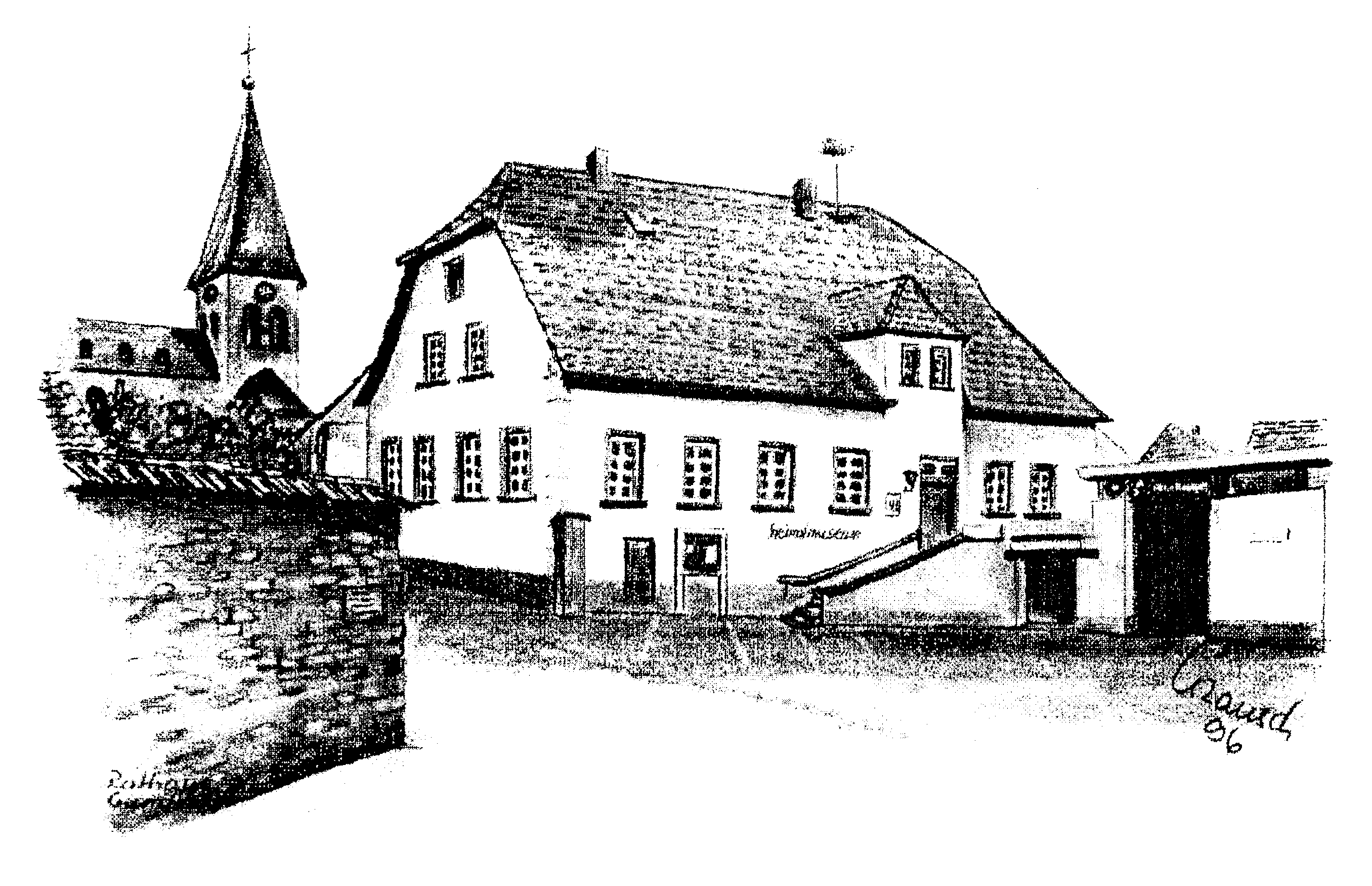 Der alte Pfalzhof, heute Rathaus und Museum